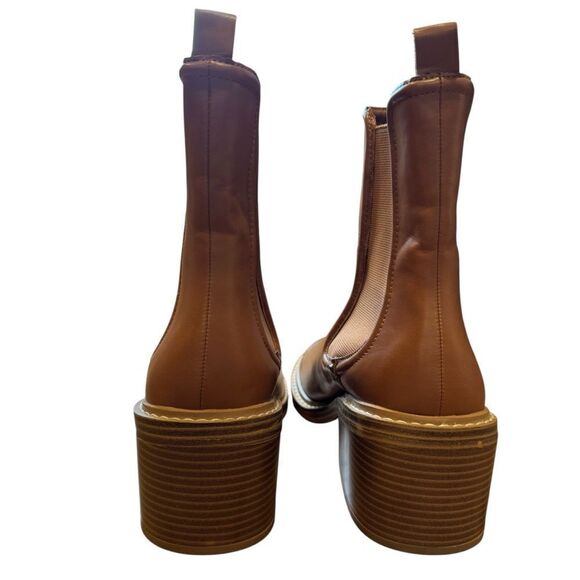 Revolve STEVEN by Steve Madden Cabell Chelsea Bootie Leather Ankle Boots NWOT - Picture 5 of 11